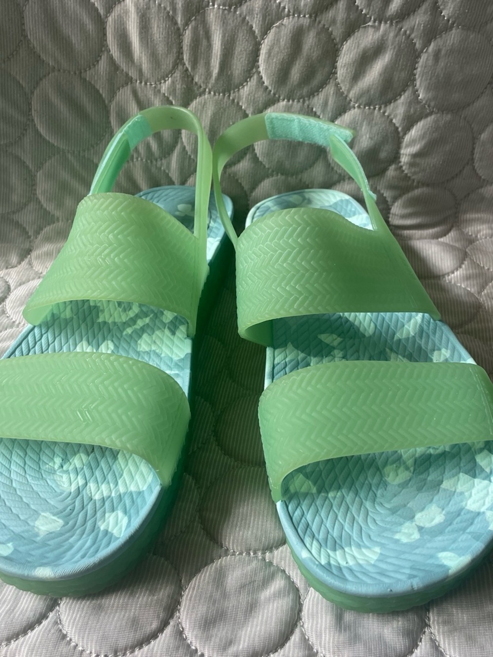 Reef Mint Green Strappy Slide Sandals